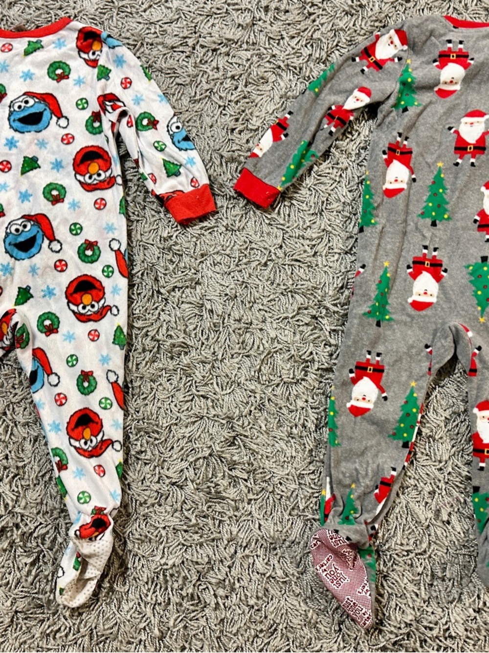 Kids Holiday One-Piece Footed Pajama - Santa & Festive Characters, Multi
